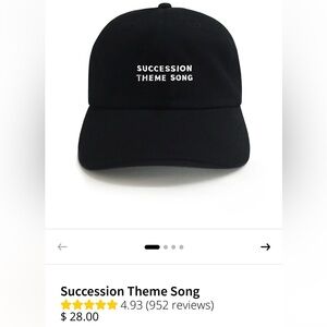NWOT Succession Theme Song baseball cap